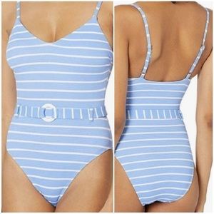 splendid atmospheric belted one peice swimsuit